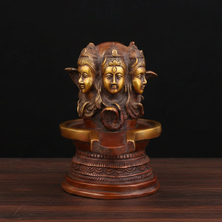 Brass Lord Shiva Sacred Holy Shivling For Temple Religious Décor 7" 390400