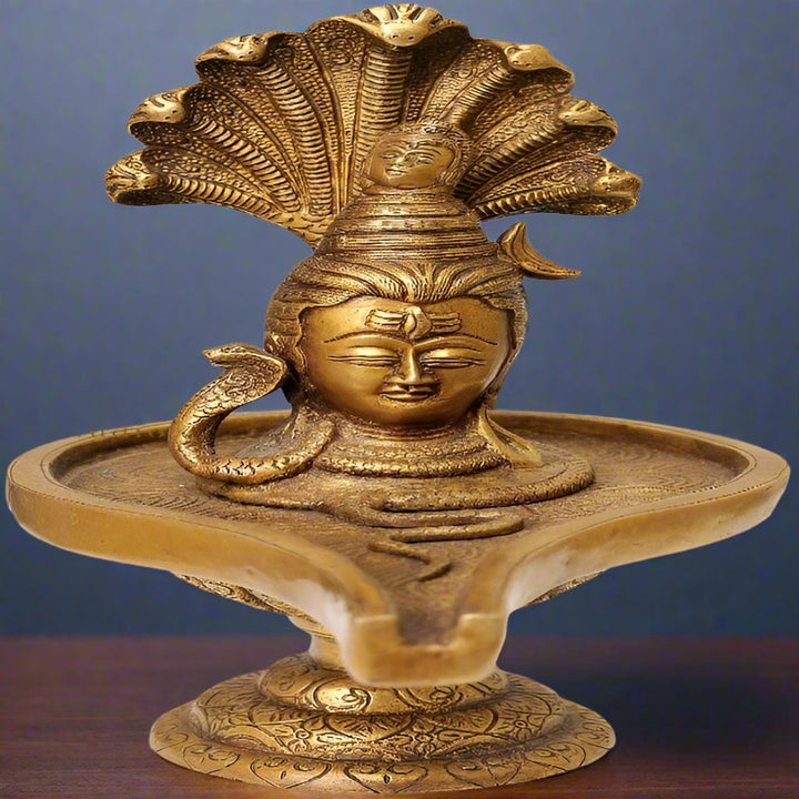 Brass Shiva Lingam Lord Shiva Enshrined as Linga 10" 352600