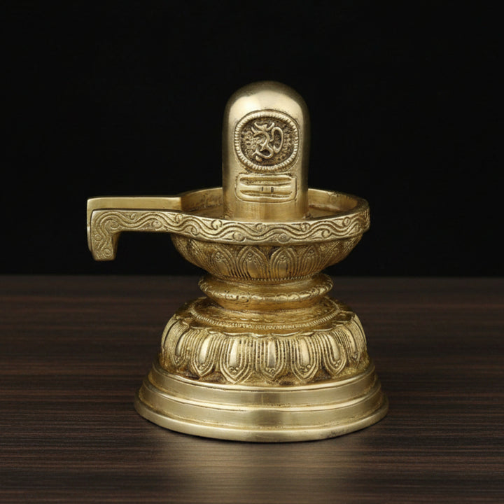 Brass Shiva Lingam Shivling Idol Religious 7 Inch 81900
