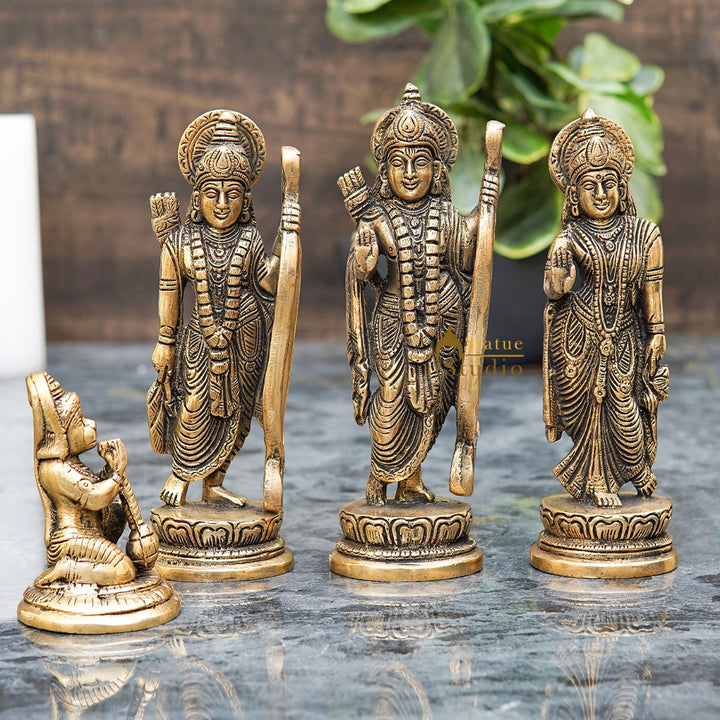 Brass Small Ram Darbar Idol For Home Pooja Room Decor 7 Inch 461797