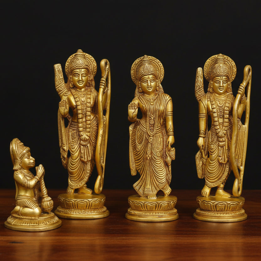 Brass Standing Ram Darbar Statue For Home Decor Religious 7 Inch 460065