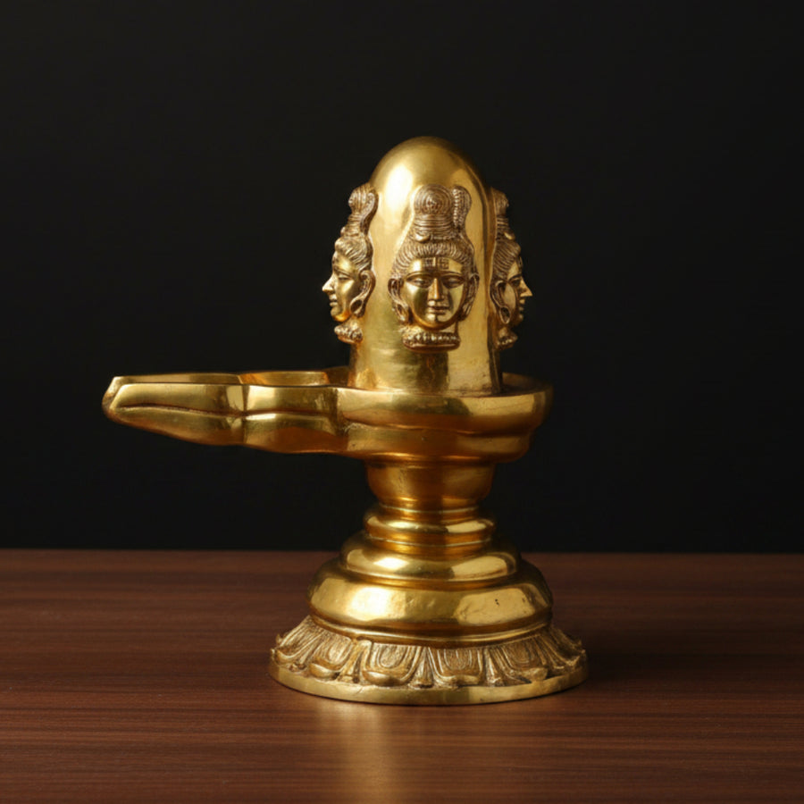 Brass Very Large Size Shiva Lingam Idol Shivling Statue For Home Temple Decor 3 Feet