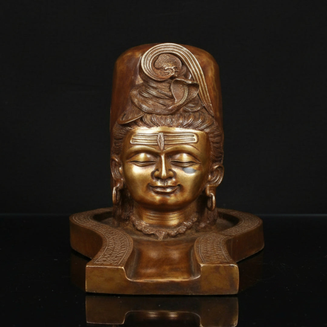 Large Size Brass Hindu Sacred And Pure ShivLing Shiva Lingam For Temple 2 Feet 108700